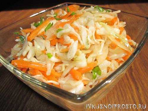 калорийность салат капуста с морковью с маслом